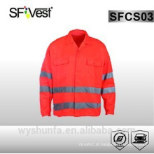 Hi Vis Workwear Cobertura de segurança em tecido de poli-algodão